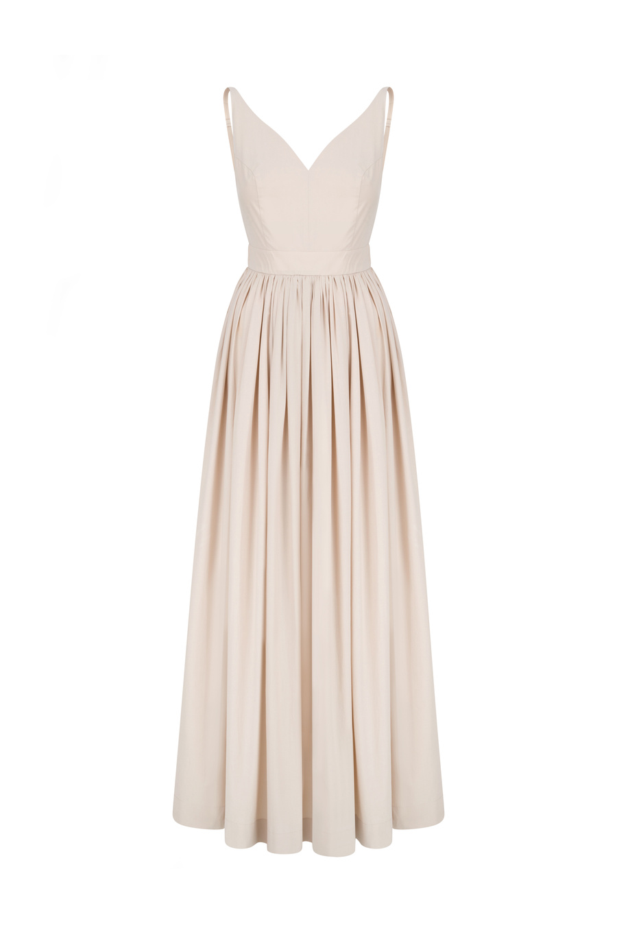 Sukienka maxi z bawełny Concerto Beige
