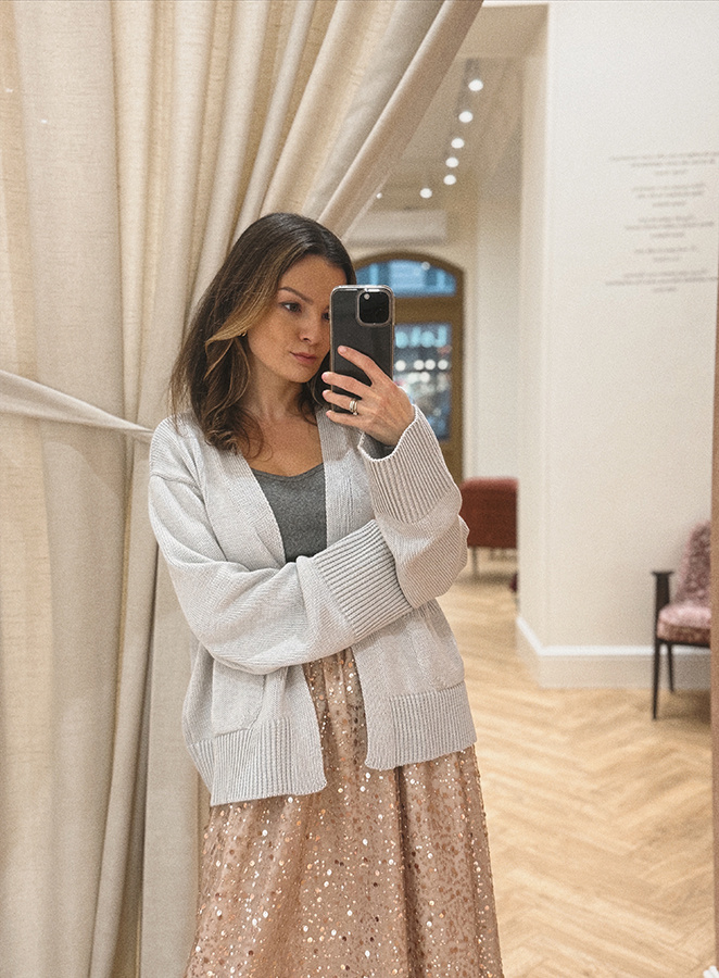 Damski kardigan z kaszmirem Elodie Gris