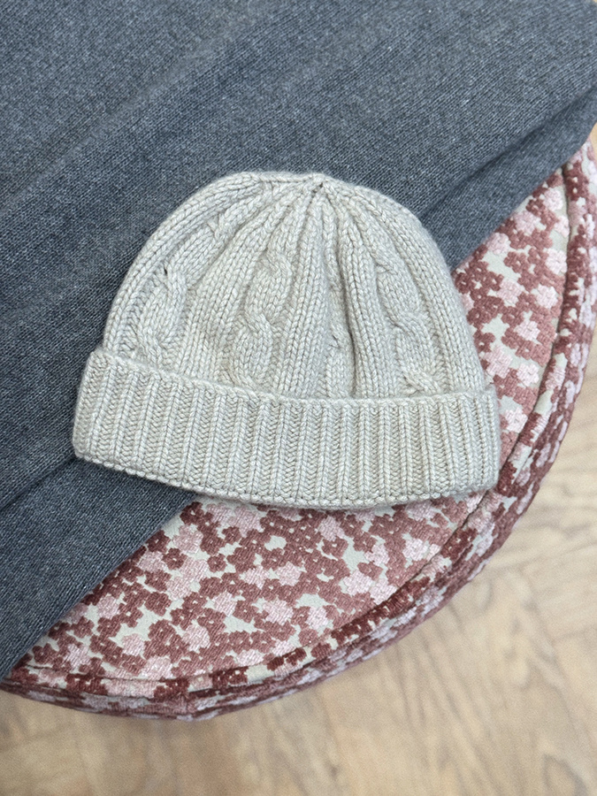 Damska czapka z kaszmirem i jedwabiem Ombra Beige