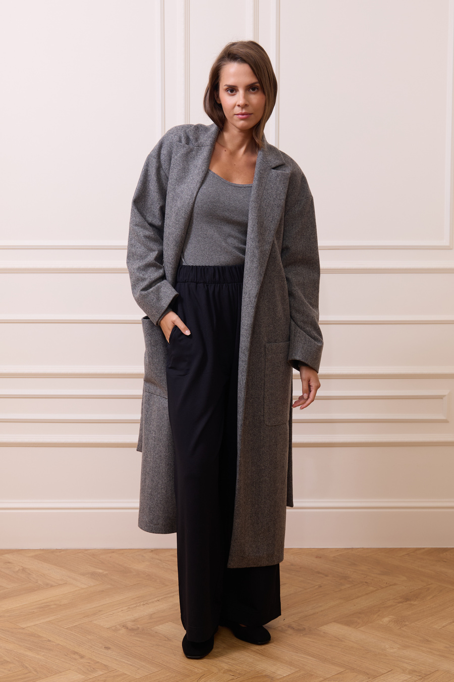 Długi płaszcz wełniany Chic de la rue