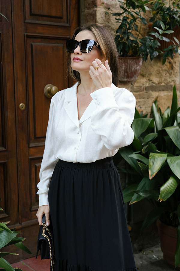 Spódnica jedwabna La Bohème Noire