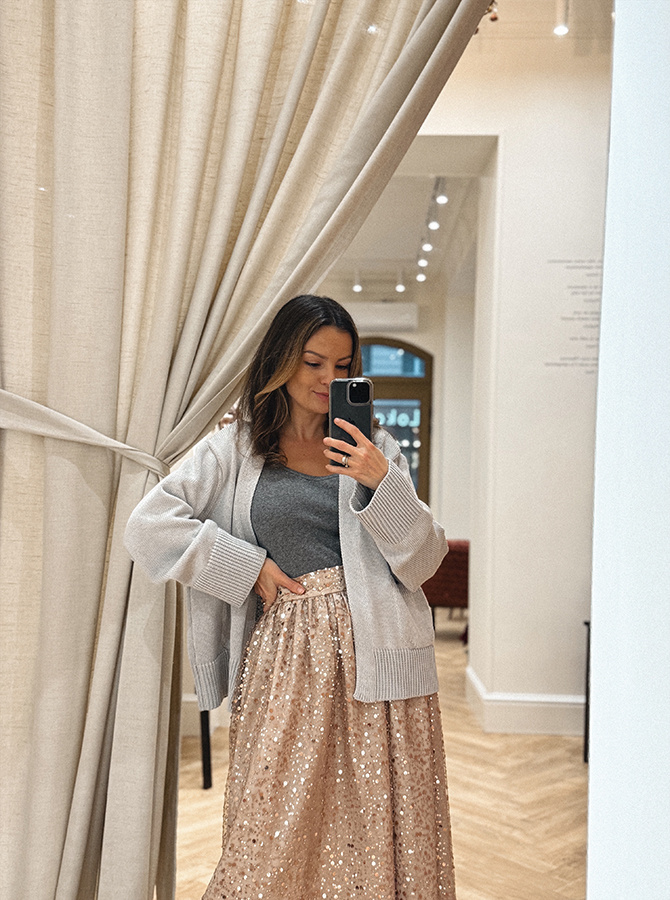 Damski kardigan z kaszmirem Elodie Gris