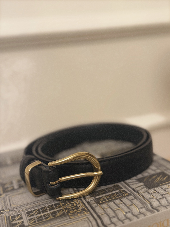 Damski pasek skórzany Treviso Noire