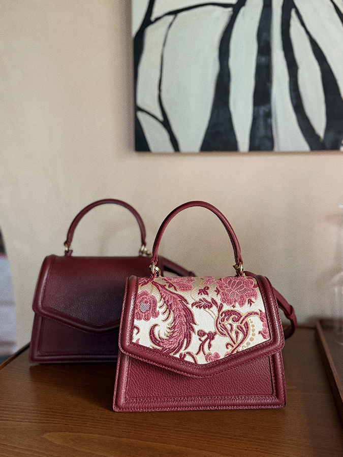 Damska torebka skórzana Florence Bella Bordeaux