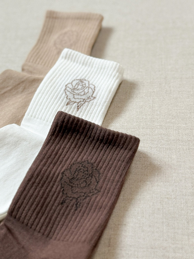 Damskie skarpetki bawełniane Roselle Mokka 
