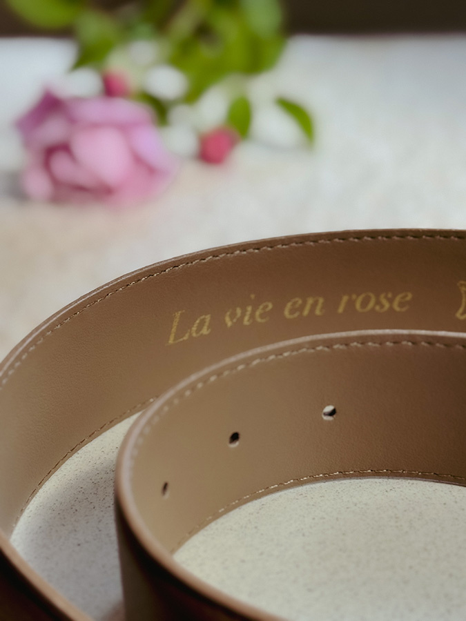 Damski pasek skórzany Siena Beige