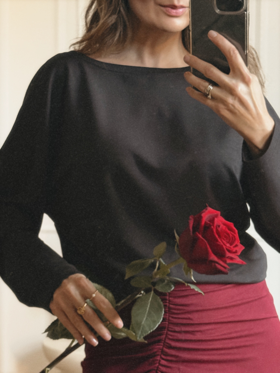 Damska bluzka z modalu Neli Chocolate