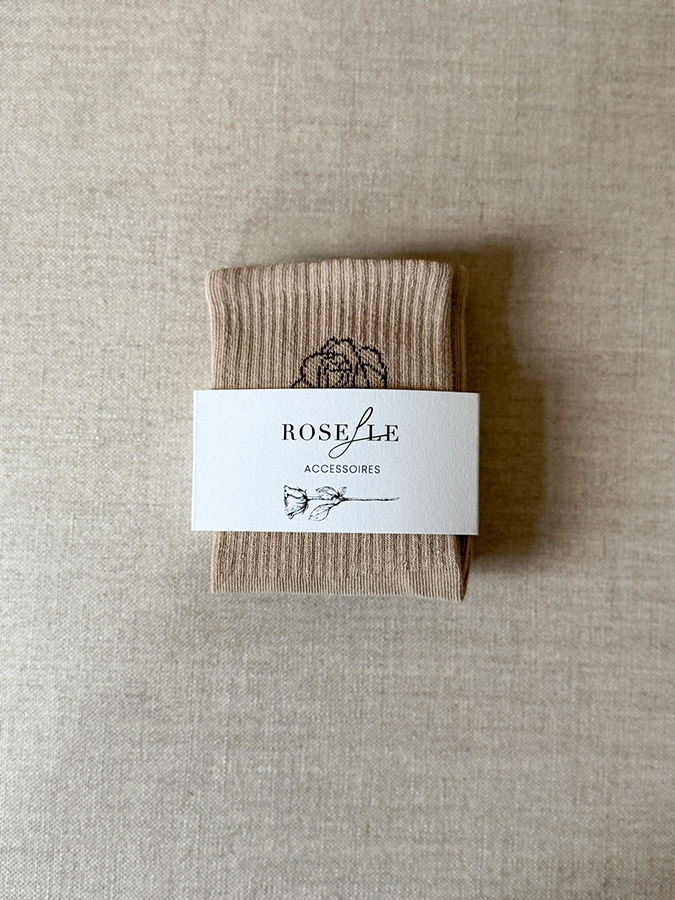 Damskie skarpetki bawełniane Roselle Beige 