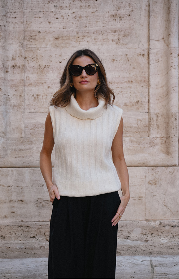 Damski golf wełniany z kaszmirem Viviana Crème