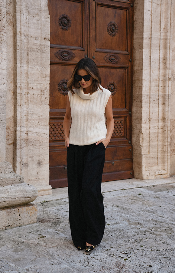 Damski golf wełniany z kaszmirem Viviana Crème