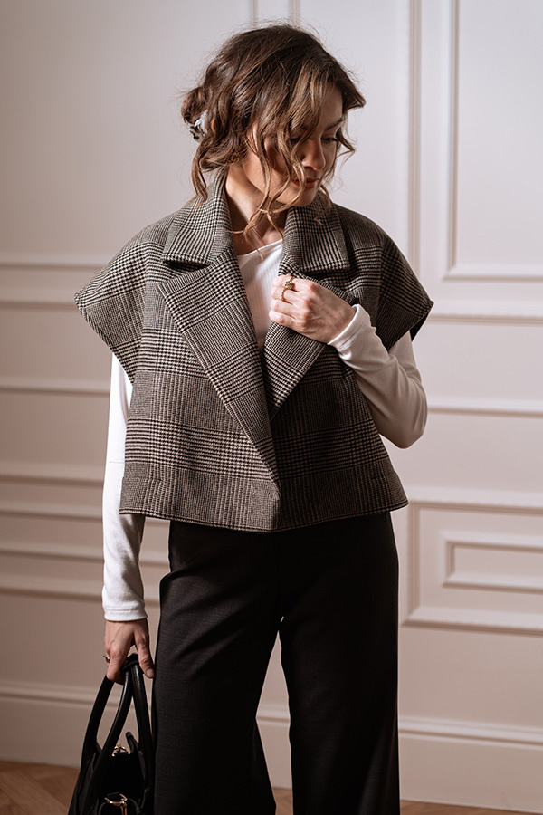 Damska kamizelka wełniana Aveline Gris 