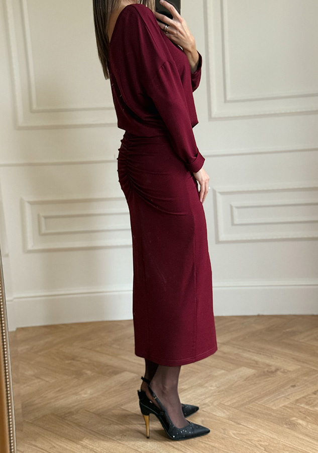 Marszczona spódnica z modalu Angelina Vino 