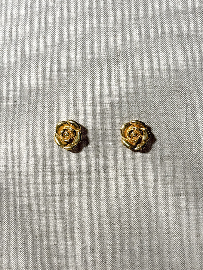 Kolczyki srebrne pozłacane róże Rosa D'oro N°1
