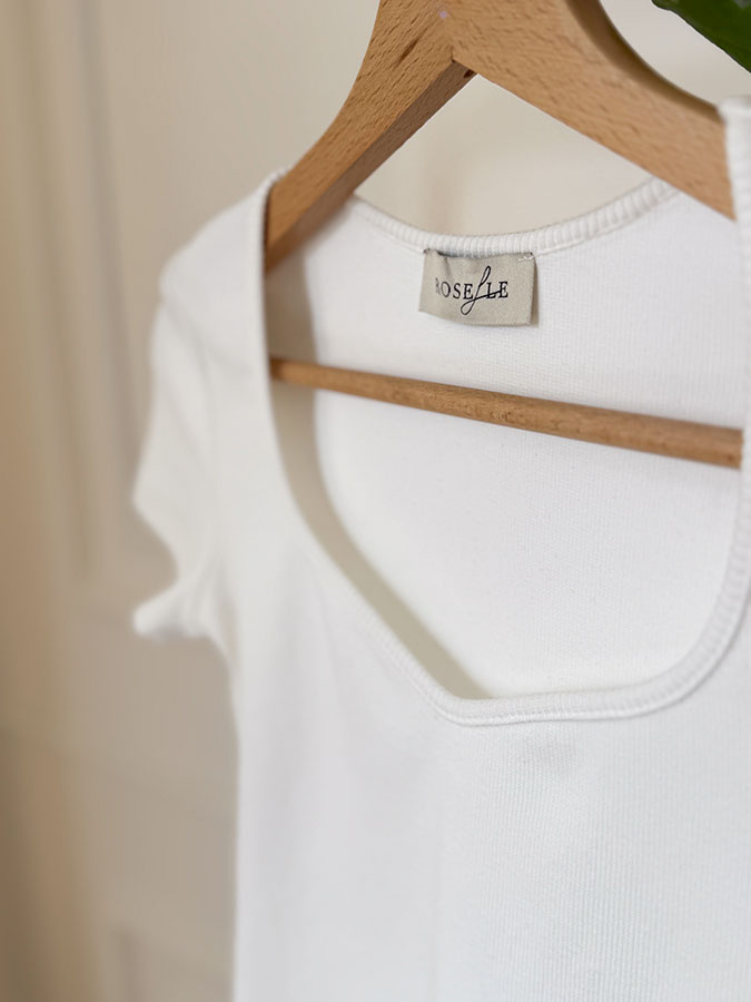 Damski T-shirt bawełniany La Base Blanc