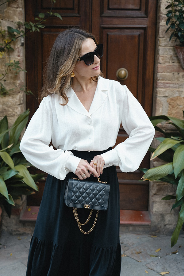 Spódnica jedwabna La Bohème Noire