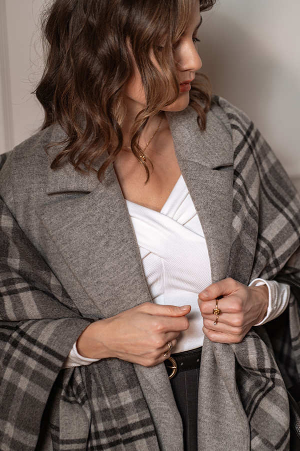 Chusta wełniana Rosalind Gris