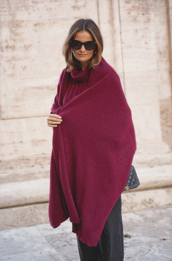 Damski szal wełniany z kaszmirem Clarissa Vino