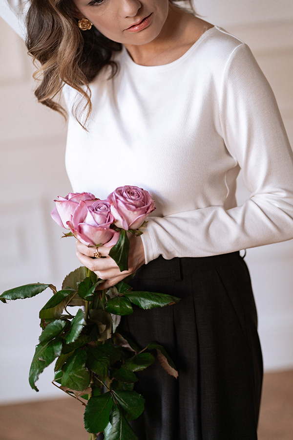 Damski longsleeve z wiskozy Monique Cremoso