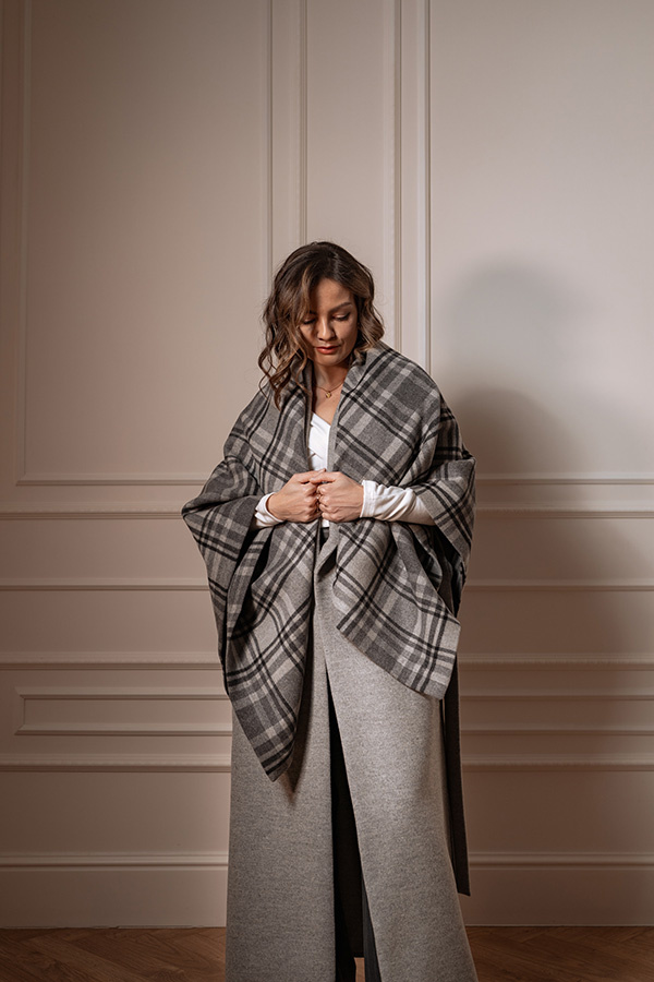 Chusta wełniana Rosalind Gris