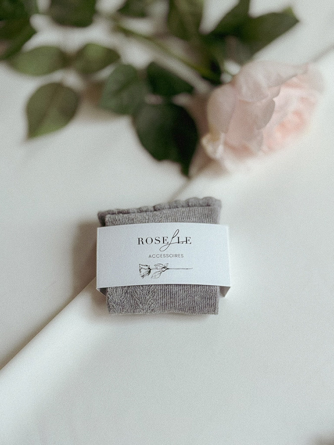 Damskie stopki bawełniane Boho Claire Gris