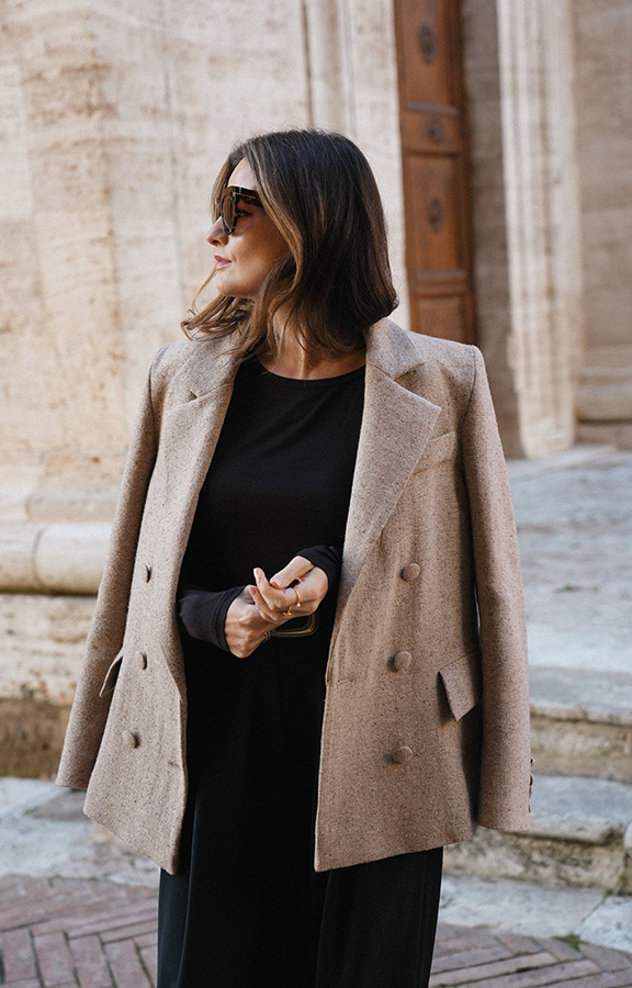 Damski longsleeve z modalu Monique Chocolate