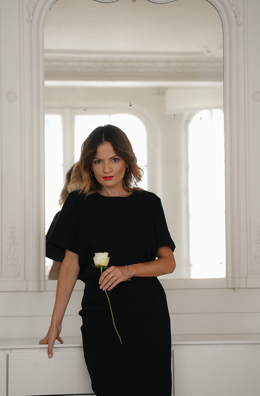 Spódnica midi bawełniana Audrey Noire
