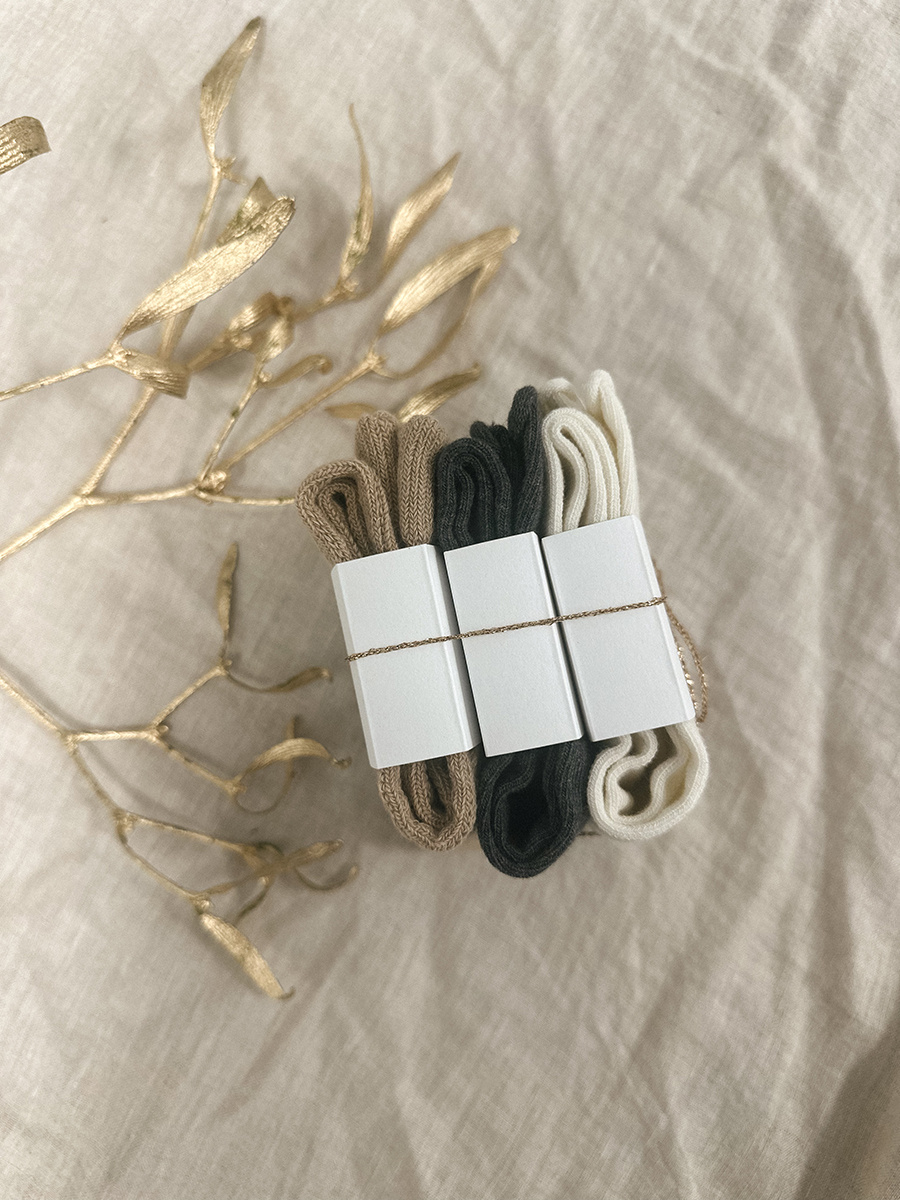 Zestaw damskich skarpetek bawełnianych Bonbons Beige