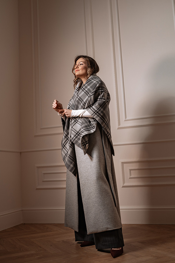 Długa wełniana kamizelka Le Magnifique Gris 