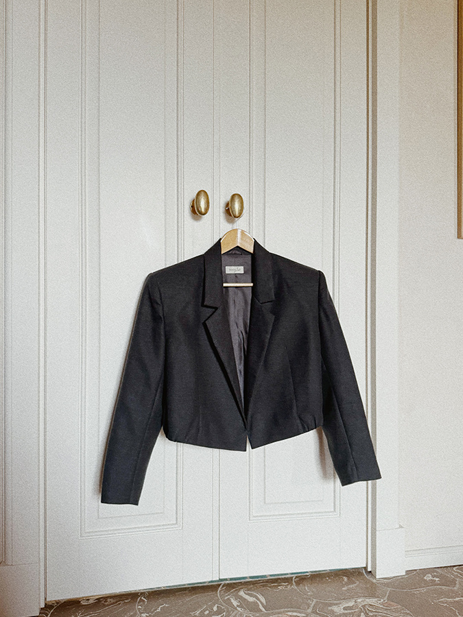 Damska marynarka bawełniana Ferrara Graphite 