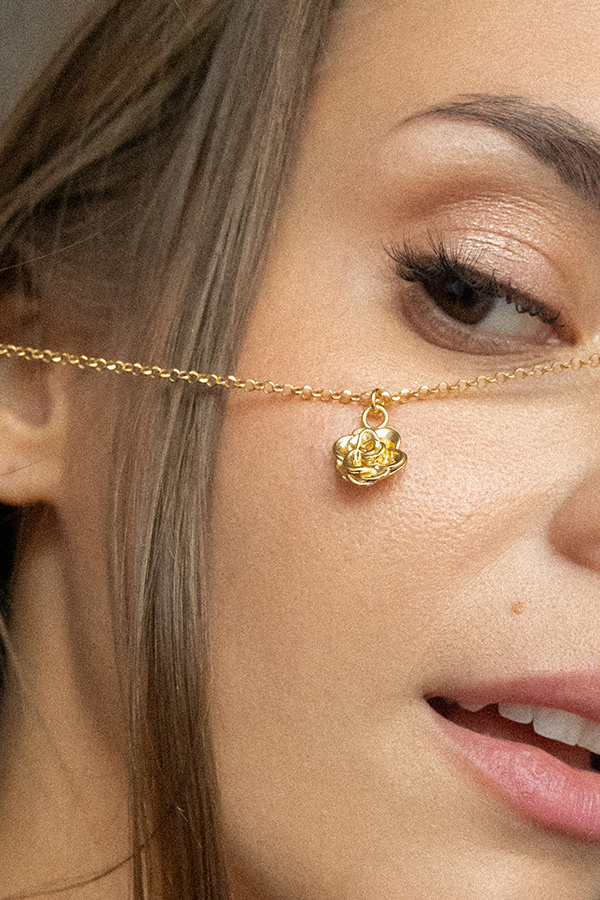 Naszyjnik srebrny pozłacany róża Picollo Fiore Rosa D'Oro N°11 