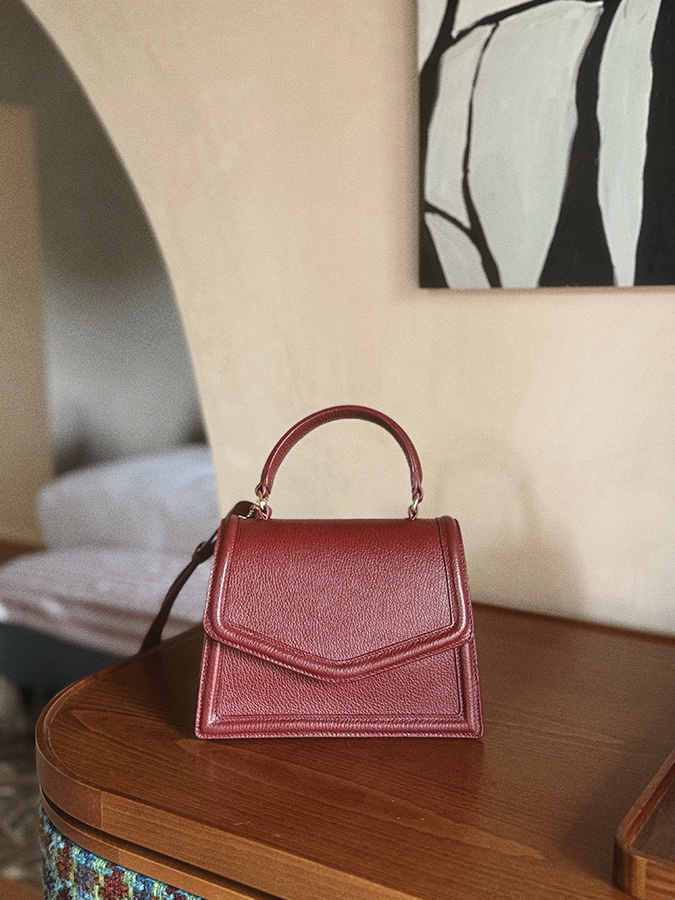 Damska torebka skórzana Florence Bordeaux