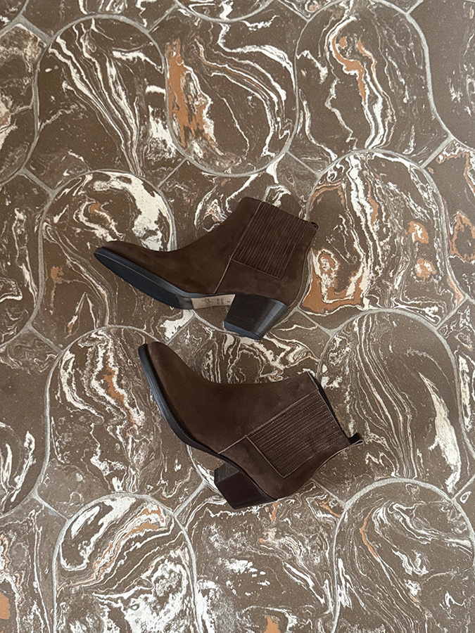 Damskie botki skórzane zamszowe Napoli Marrone