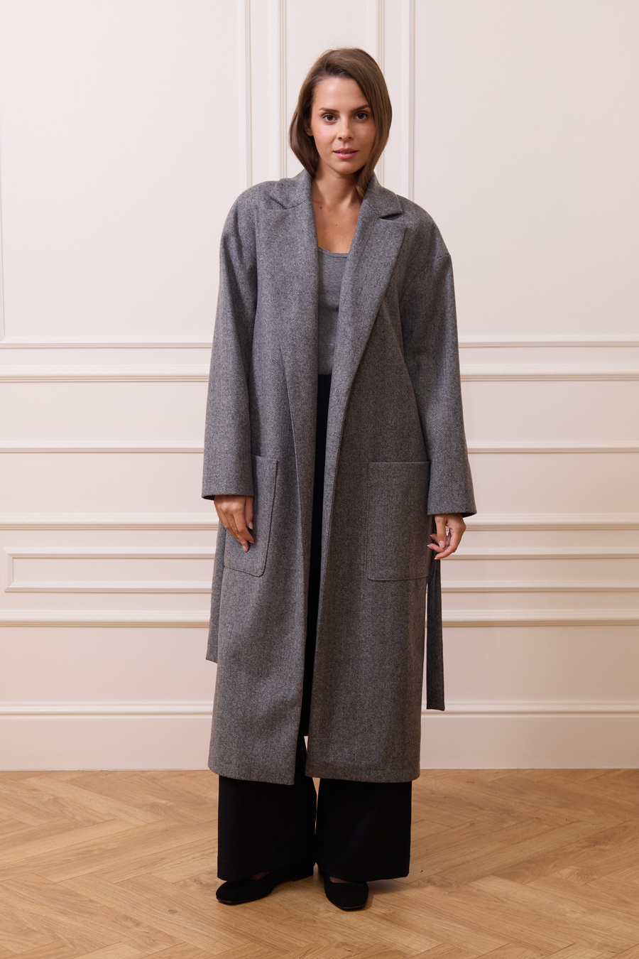 Długi płaszcz wełniany Chic de la rue