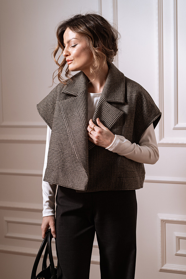 Damska kamizelka wełniana Aveline Gris 