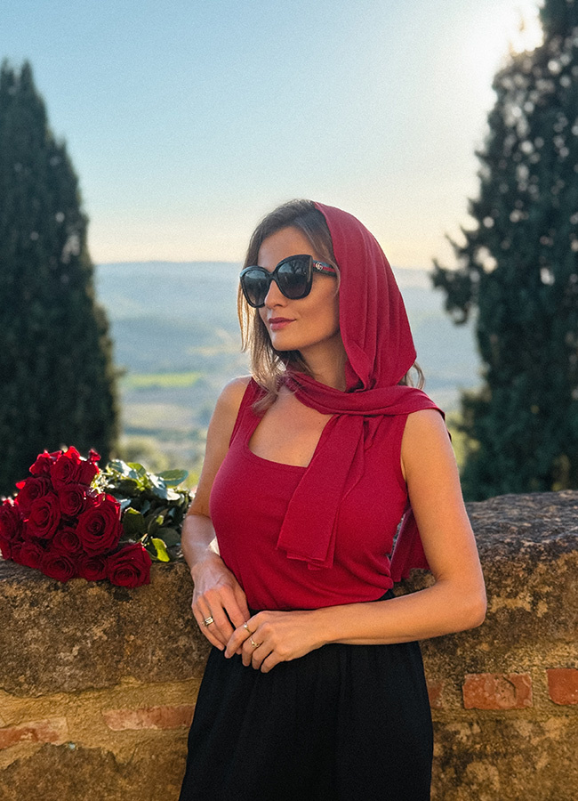 Szalik z lyocellu Ilaria Amour