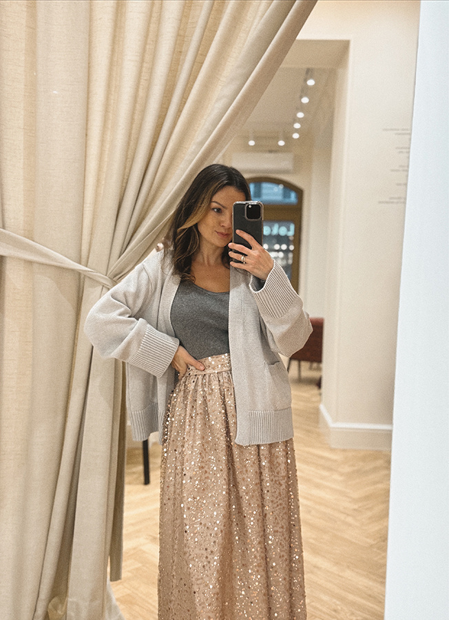 Damski kardigan z kaszmirem Elodie Gris