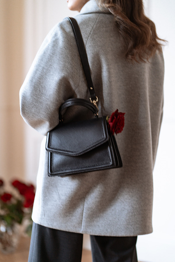 Krótki płaszcz z włoskiej wełny Carlotta Gris