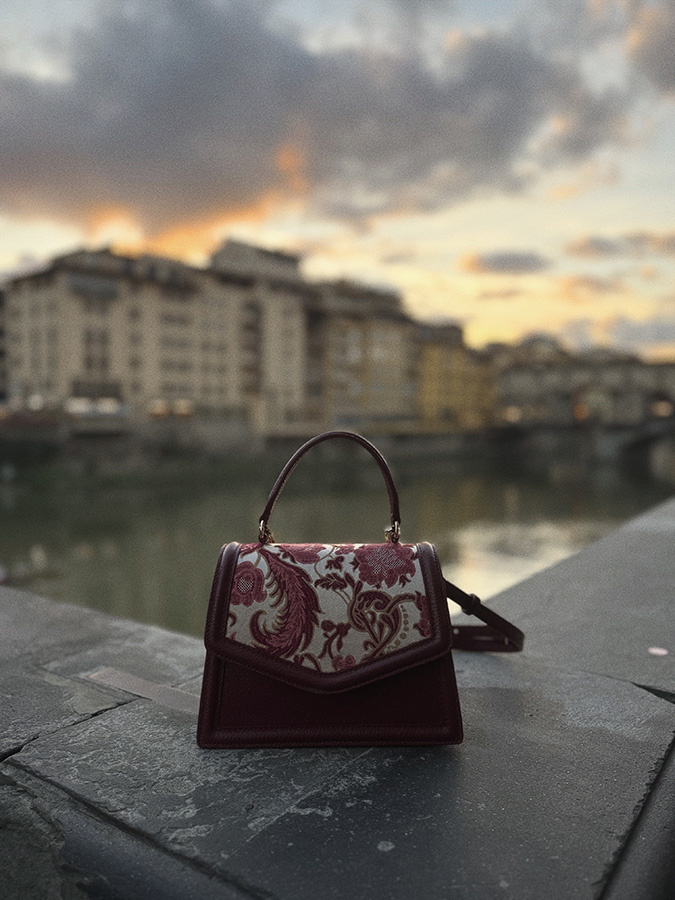 Damska torebka skórzana Florence Bella Bordeaux