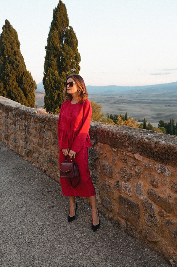 Damska bluzka żakardowa z wiskozy Valentina Rosso 