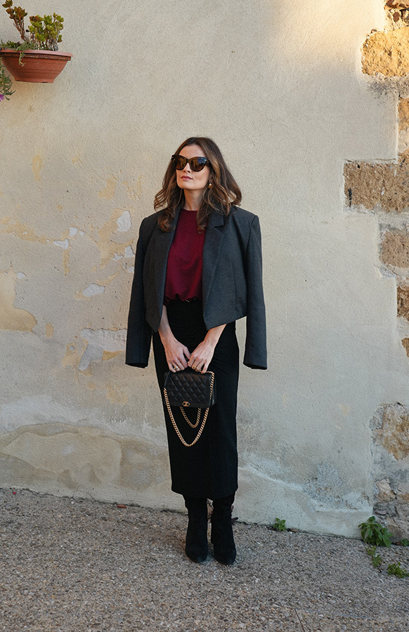 Damska marynaka bawełniana Ferrara Graphite