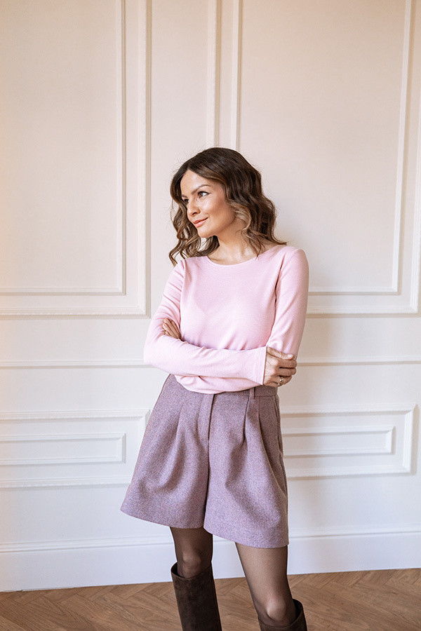 Damskie szorty wełniane Luna Poudre