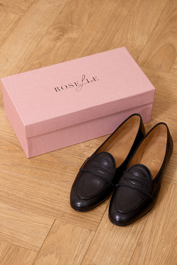 Czarne skórzane loafersy Vinci Nero