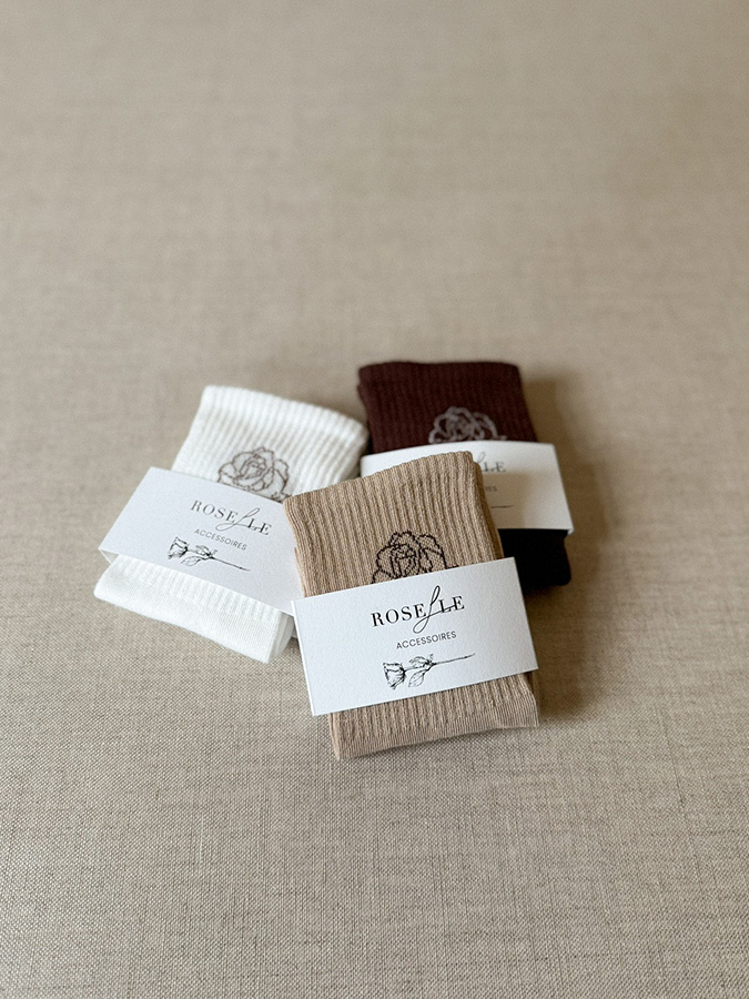 Damskie skarpetki bawełniane Roselle Chocolate 