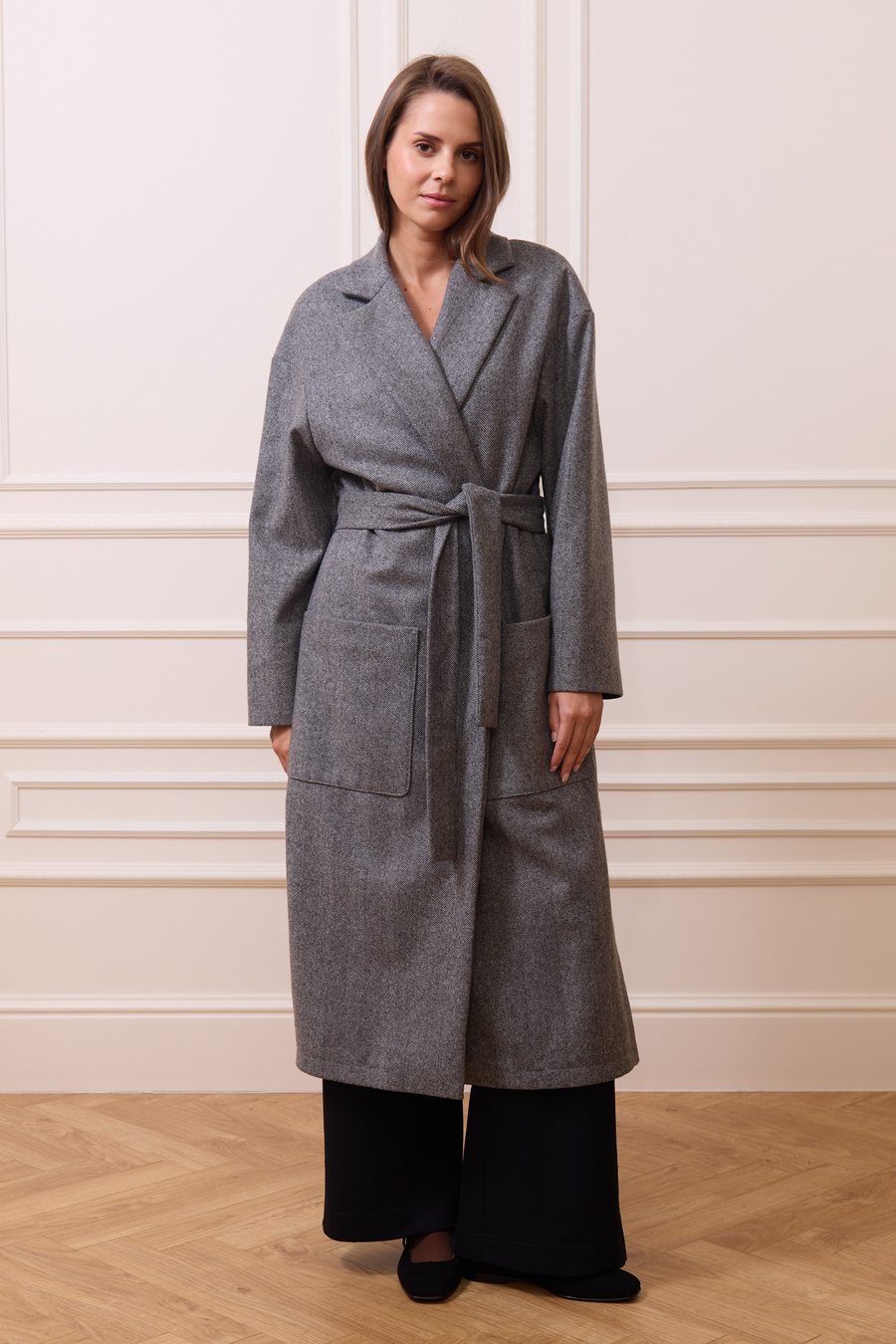 Długi płaszcz wełniany Chic de la rue