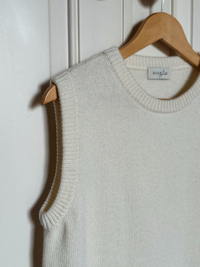 Damska kamizelka wełniana z kaszmirem Giovanna Crème