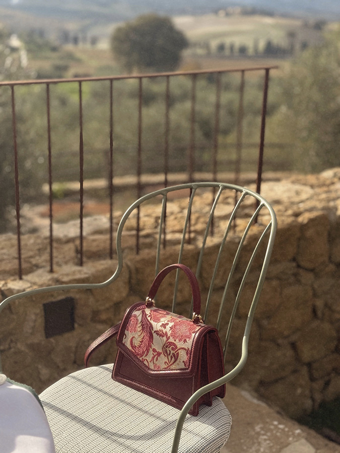 Damska torebka skórzana Florence Bella Bordeaux