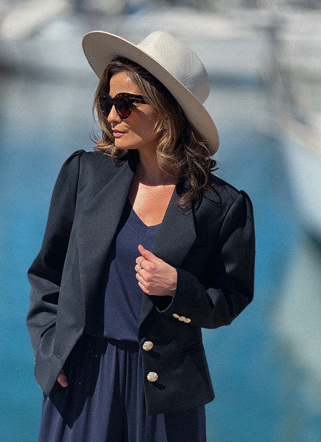 Damska marynarka wełniana Roseline Marine