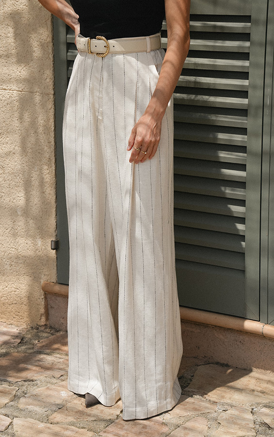 Damskie spodnie z lnem Louise Vacances