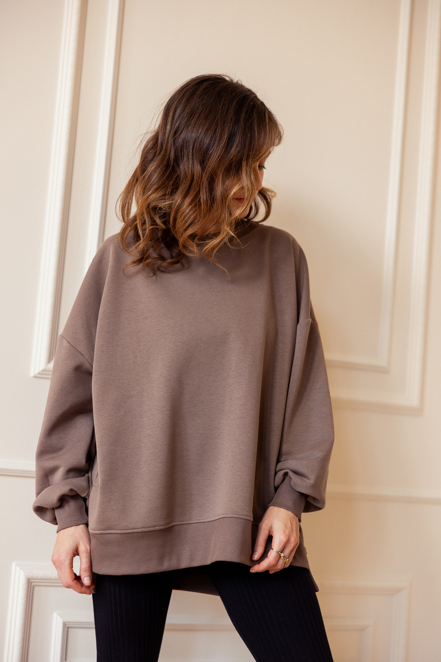 Damska bluza bawełniana Agathe Chocolate