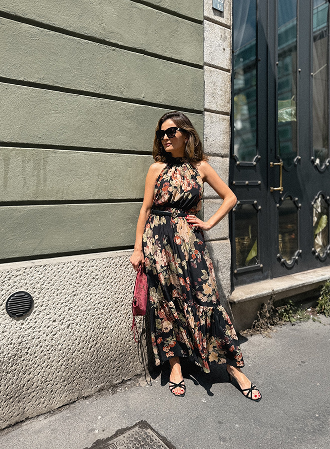 Jedwabna spódnica La Bohème Rose